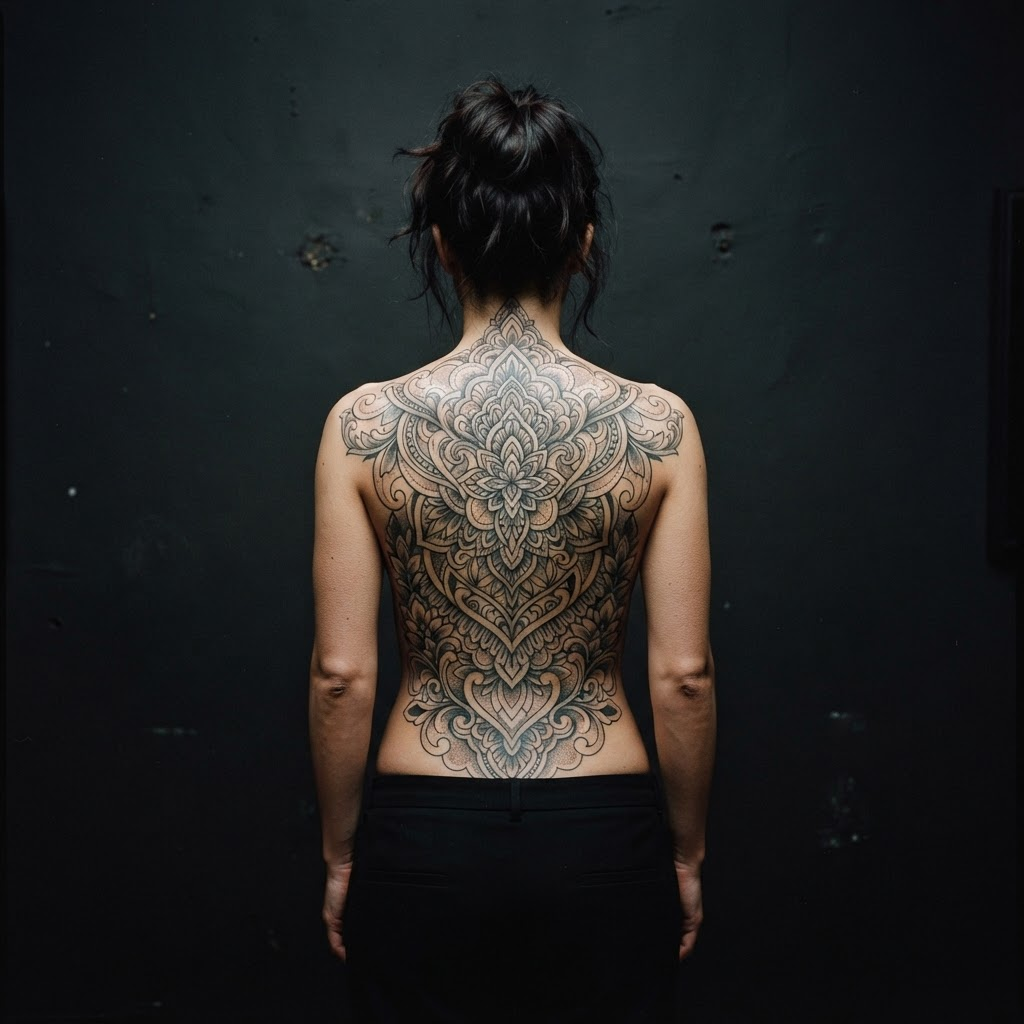 Large scale ornamental back piece