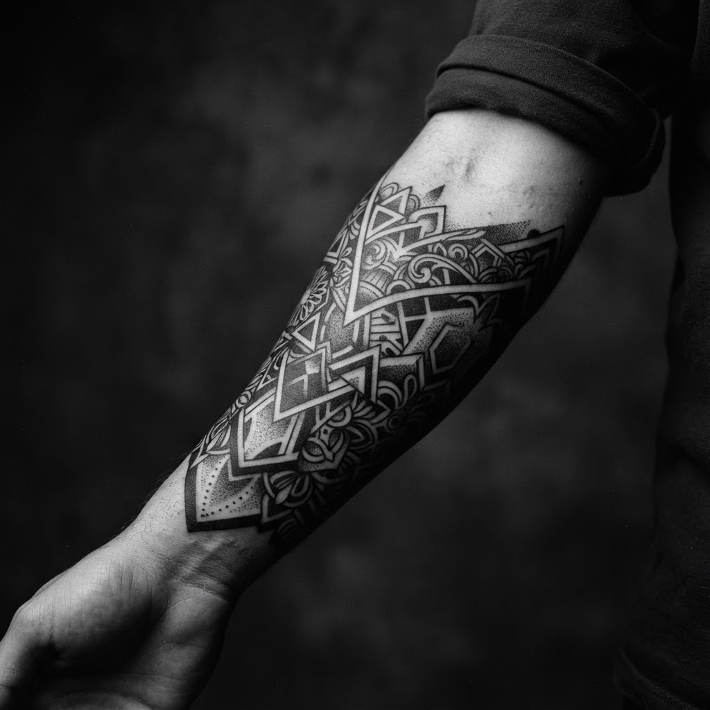 Blackwork tattoo example